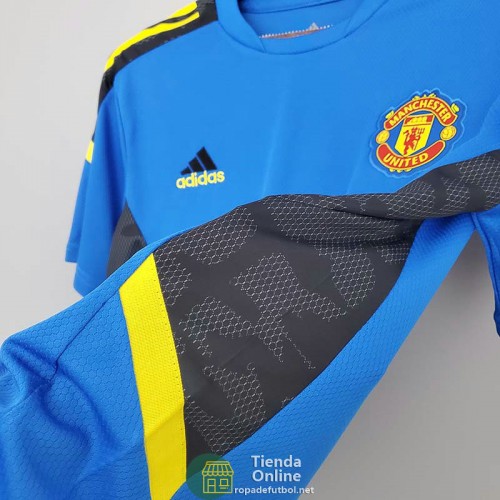 Camiseta Manchester United Training Azul IV 2021/2022