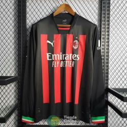 Camiseta Manga Larga AC Milan Primera Equipación 2022/2023