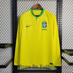 Camiseta Manga Larga Brasil Primera Equipacion 2022/2023