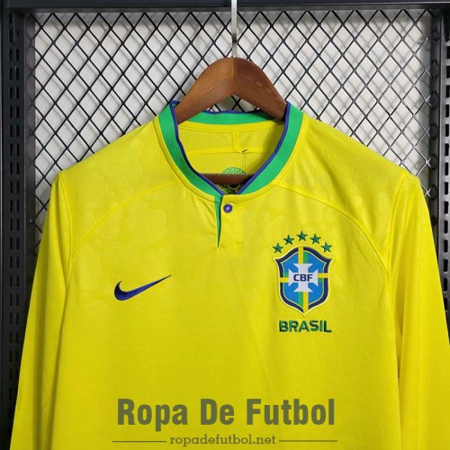 Camiseta Manga Larga Brasil Primera Equipacion 2022/2023