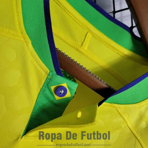 Camiseta Manga Larga Brasil Primera Equipacion 2022/2023