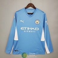 Camiseta Manga Larga Manchester City Primera Equipación 2021/2022