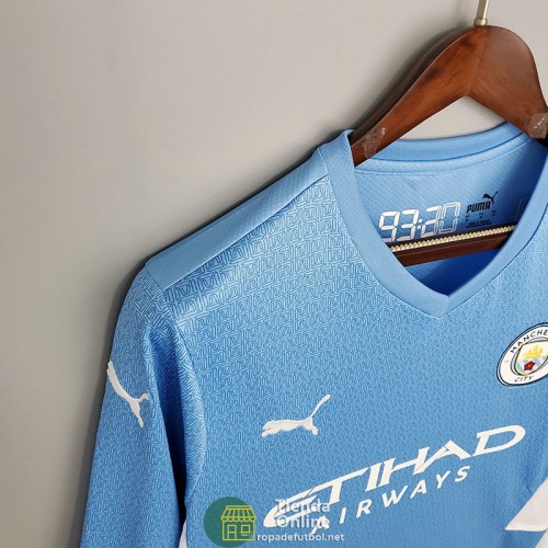 Camiseta Manga Larga Manchester City Primera Equipación 2021/2022