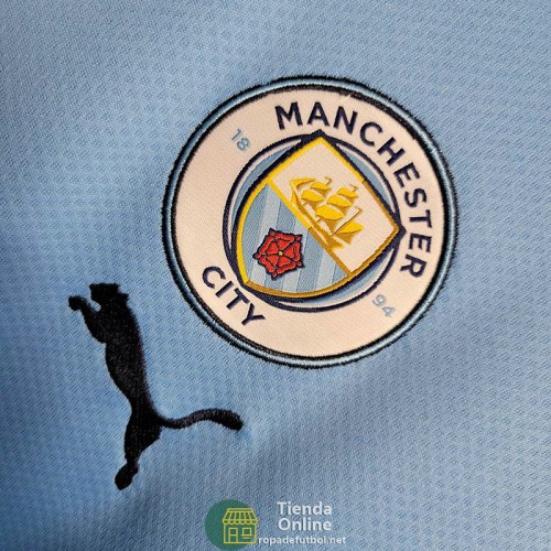 Camiseta Manga Larga Manchester City Primera Equipación 2022/2023