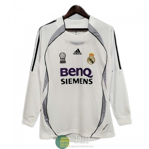 Camiseta Manga Larga Real Madrid Retro Primera Equipación 2000/2001