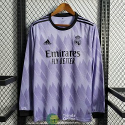 Camiseta Manga Larga Real Madrid Segunda Equipación 2022/2023