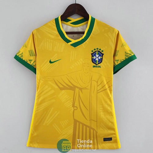 Camiseta Mujer Brasil Classic Amarillo I 2022/2023