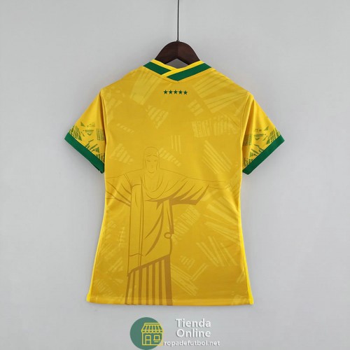 Camiseta Mujer Brasil Classic Amarillo I 2022/2023