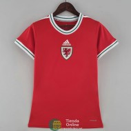 Camiseta Mujer Gales Rojo I 2022/2023