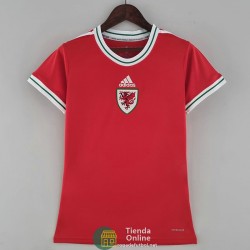 Camiseta Mujer Gales Rojo I 2022/2023