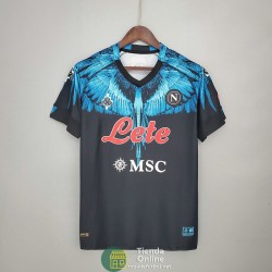 Camiseta Napoli Kappa x Marcelo Burlon Negro 2021/2022