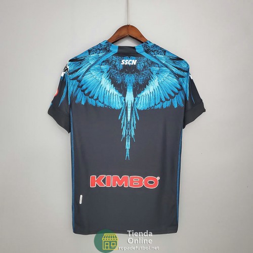 Camiseta Napoli Kappa x Marcelo Burlon Negro 2021/2022