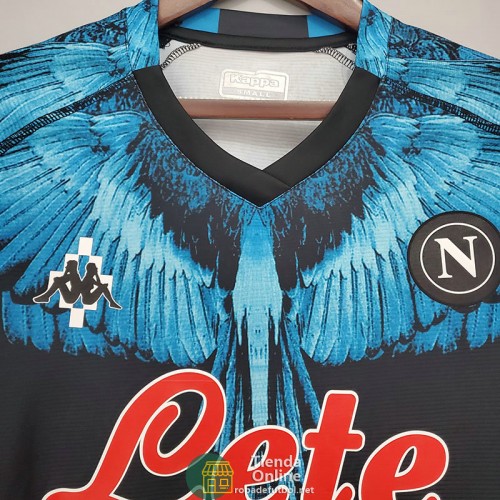 Camiseta Napoli Kappa x Marcelo Burlon Negro 2021/2022