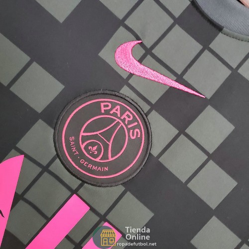 Camiseta PSG Negro Gris Rosado 2021/2022