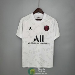 Camiseta PSG x JORDAN Training Blanco Paris 2021/2022