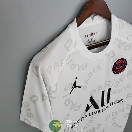 Camiseta PSG x JORDAN Training Blanco Paris 2021/2022