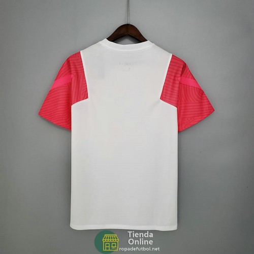 Camiseta PSG x JORDAN Training Blanco Rosado 2021/2022