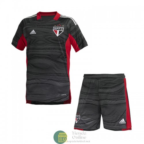 Camiseta Sao Paulo FC Niños Portero Negro 2021/2022