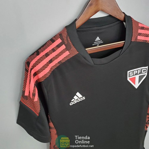 Camiseta Sao Paulo FC Training Negro Rojo 2021/2022