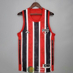 Camiseta Sao Paulo FC Vest Rojo Negro 2021/2022