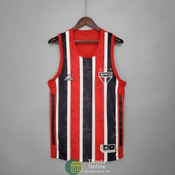 Camiseta Sao Paulo FC Vest Rojo Negro 2021/2022