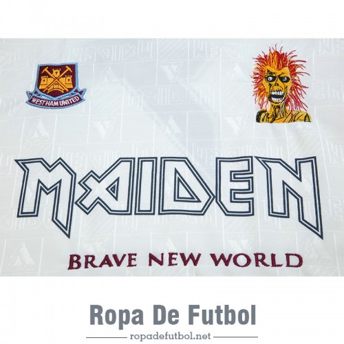 Camiseta West Ham United x Iron Maiden Retro White 1999/2001