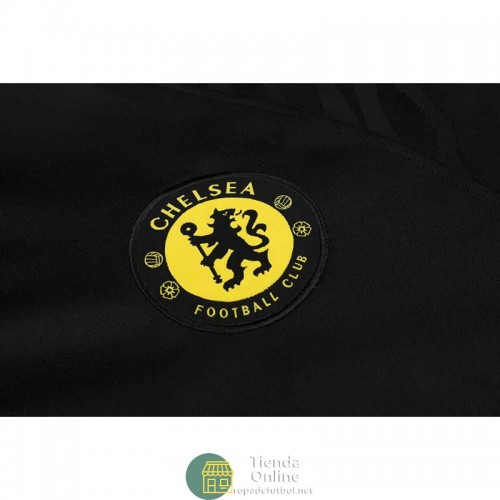 Chelsea Sudadera De Entrenamiento Negro Amarillo + Pantalon 2021/2022