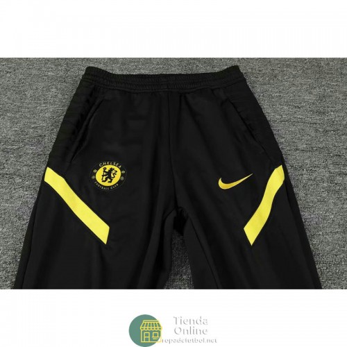 Chelsea Sudadera De Entrenamiento Negro Amarillo + Pantalon 2021/2022