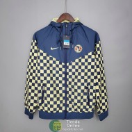 Club America Chaqueta Rompevientos Amarillo Azul Plaid 2021/2022