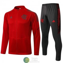 Flamengo Chaqueta Rojo + Pantalon Negro 2021/2022