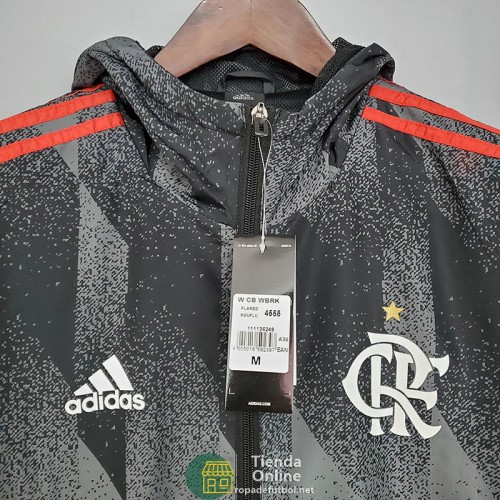 Flamengo Chaqueta Rompevientos Negro Pattern 2021/2022