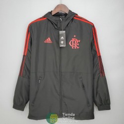 Flamengo Chaqueta Rompevientos Negro Rojo 2021/2022