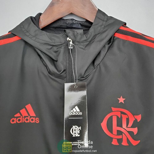 Flamengo Chaqueta Rompevientos Negro Rojo 2021/2022