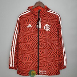 Flamengo Chaqueta Rompevientos Rojo Negro Blanco 2021/2022