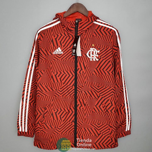 Flamengo Chaqueta Rompevientos Rojo Negro Blanco 2021/2022