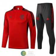 Flamengo Sudadera De Entrenamiento Rojo + Pantalon Negro 2021/2022