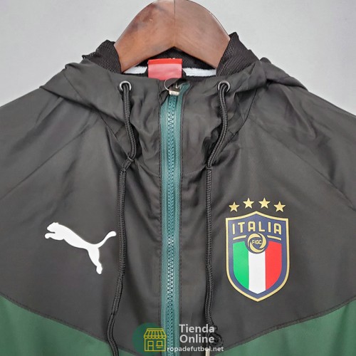 Italia Chaqueta Rompevientos Verde Negro I 2021/2022