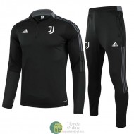 Juventus Sudadera De Entrenamiento Negro + Pantalon Negro 2021/2022