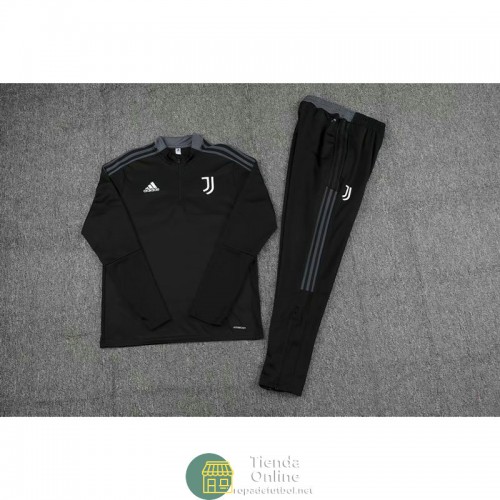 Juventus Sudadera De Entrenamiento Negro + Pantalon Negro 2021/2022