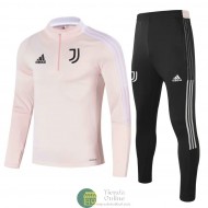 Juventus Sudadera De Entrenamiento Rosado + Pantalon Negro 2021/2022