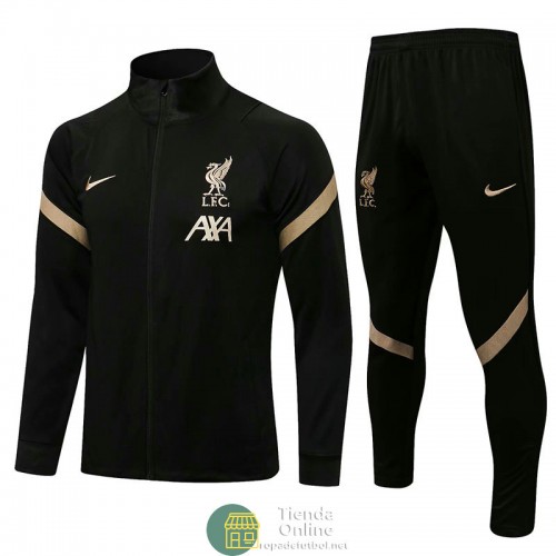 Liverpool Chaqueta Negro + Pantalon Negro 2021/2022