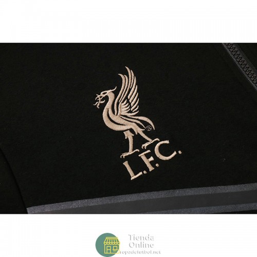 Liverpool Chaqueta Capucha Negro I + Pantalon Negro I 2022/2023