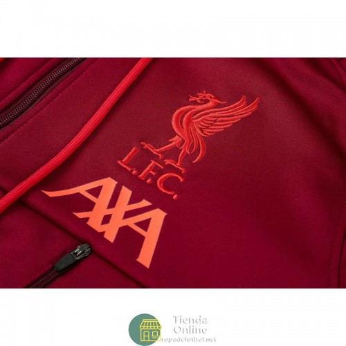 Liverpool Chaqueta Capucha Rojo + Pantalon Rojo 2021/2022