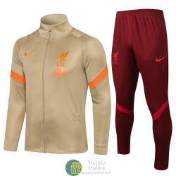 Liverpool Chaqueta Gold + Pantalon Rojo 2021/2022