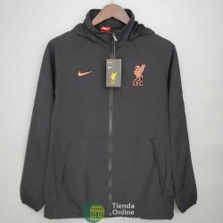 Liverpool Chaqueta Rompevientos Negro Naranja 2021/2022