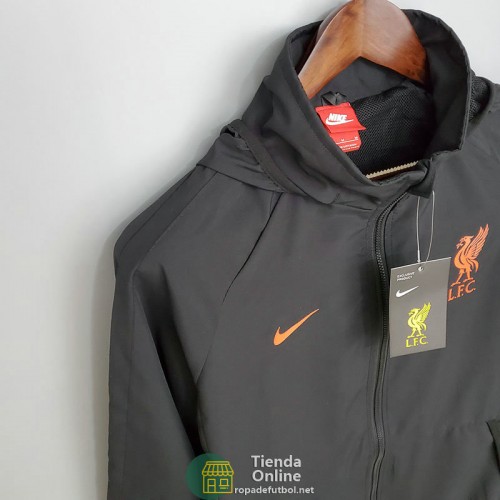 Liverpool Chaqueta Rompevientos Negro Naranja 2021/2022