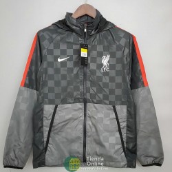 Liverpool Chaqueta Rompevientos Negro Plaid 2021/2022