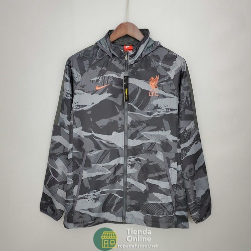 Liverpool Chaqueta Rompevientos Gris Camouflage 2021/2022