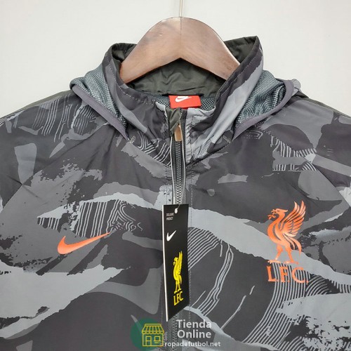 Liverpool Chaqueta Rompevientos Gris Camouflage 2021/2022