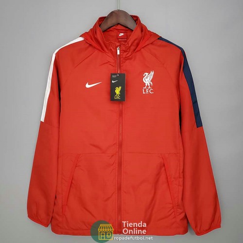 Liverpool Chaqueta Rompevientos Blanco Rojo Negro 2021/2022